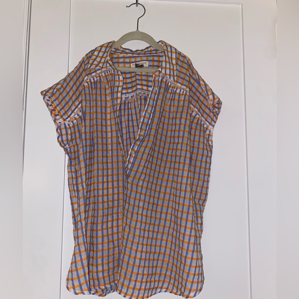 Anthropologie button up plaid top!